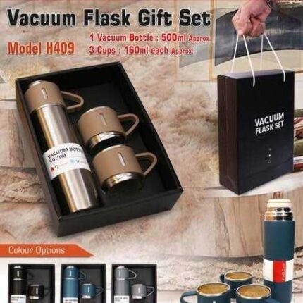 Vacuum Flask With 3 Cups