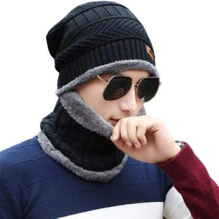 Product details of Winter Beanie Hat Scarf Set Warm Knit Hat Thick Fleece Lined Skull Cap for Men/Women Color:Multicolour Stylish and fashionable Gender: Men And Women Season:Winter Only Main MaterialCotton Winter Beanie Hat Scarf Men Warm Beanie Winter