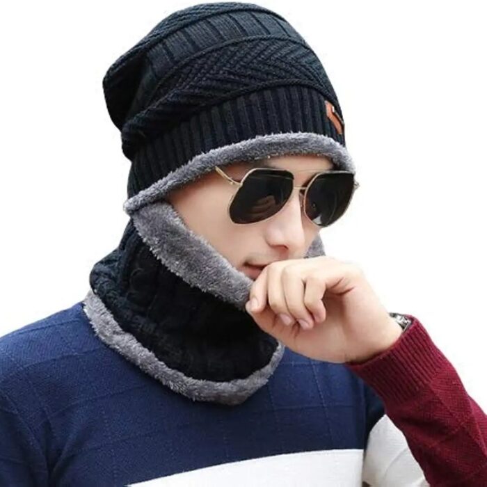 Product details of Winter Beanie Hat Scarf Set Warm Knit Hat Thick Fleece Lined Skull Cap for Men/Women Color:Multicolour Stylish and fashionable Gender: Men And Women Season:Winter Only Main MaterialCotton Winter Beanie Hat Scarf Men Warm Beanie Winter