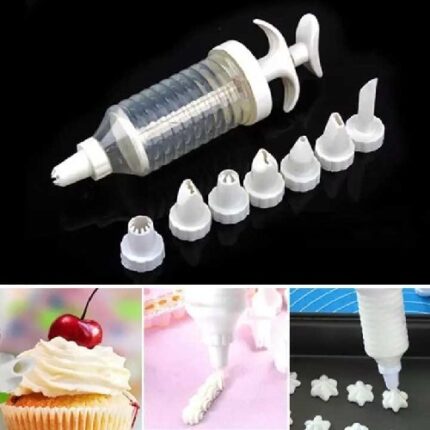 Cake icing decorating nozzel set with 8 different detachable heads for various dzs