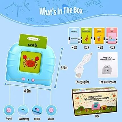 Kids Learning Flash Card - Usb Rechargeable