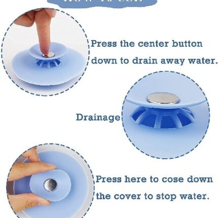 silicone hair catcher can be used bathroom drain, kitchen sink, shower , waah basin.eaay to use - just place the catcher in required place,press down on the suction cup to secure it.easy to clean debries