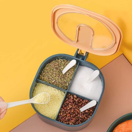 4 In 1 Spice Box With Spoon